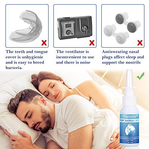 Antirronquidos Spray, Stop Snoring Spray, Solución Antirronquidos en Gotas,Dispositivos Anti Ronquidos Solucione, Reduce los Efectos Secundarios y Mejora el Sueño 20ml
