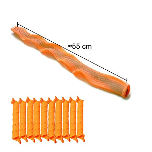 Anyasen 20 Piezas Rulos para el Pelo Rizador Pelo Rizadores de Pelo Rulos de Pelo Peinado de Rizos Espiral Rizador Pelo sin Calor y Ganchos, 55 cm