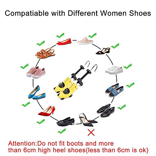 Anyeat Hormas para Zapatos, 1 par Árbol del zapato Árbol del zapato ajustable ajustable con cuerno de zapato para hombres y mujeres, (Amarillo, 40-47)
