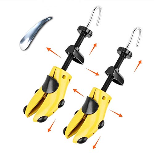 Anyeat Hormas para Zapatos, 1 par Árbol del zapato Árbol del zapato ajustable ajustable con cuerno de zapato para hombres y mujeres, (Amarillo, 40-47)