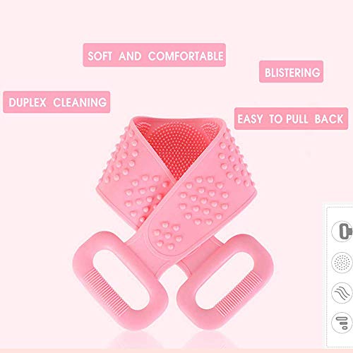 Anyingkai 3Pcs Cepillo Exfoliante Corporal,Cepillo Corporal Para Espalda,Cepillo Exfoliante Corporal Ducha,Cepillo Espalda Ducha,Silicona Cuerpo Cepillo,Cuerpo Cepillo (Rosado)