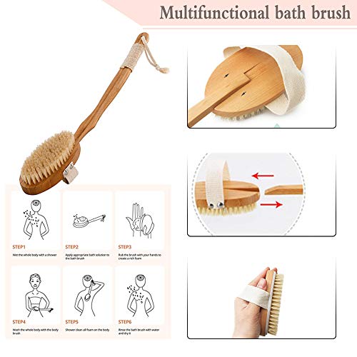 Anyingkai 3Pcs Cepillo Exfoliante Corporal,Cepillo Corporal Para Espalda,Cepillo Exfoliante Corporal Ducha,Cepillo Espalda Ducha,Silicona Cuerpo Cepillo,Cuerpo Cepillo (Rosado)