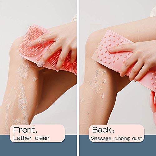Anyingkai 3Pcs Cepillo Exfoliante Corporal,Cepillo Corporal Para Espalda,Cepillo Exfoliante Corporal Ducha,Cepillo Espalda Ducha,Silicona Cuerpo Cepillo,Cuerpo Cepillo (Rosado)