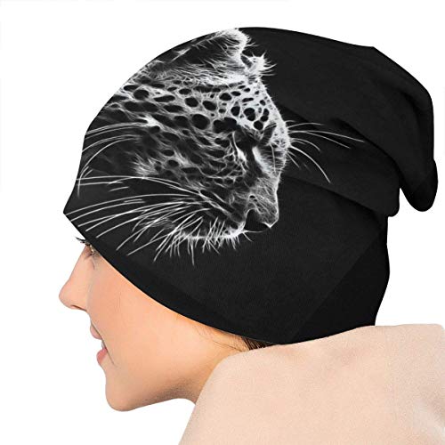 AOOEDM Gorro de uso diario para hombre, un tigre con cicatrices, cálido, holgado y suave para la cabeza, comodidad durante todo el año, gorros serios para un estilo serio, gorro de punto holgado de g