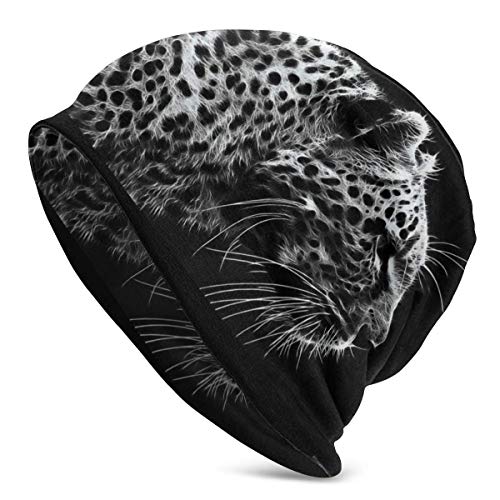 AOOEDM Gorro de uso diario para hombre, un tigre con cicatrices, cálido, holgado y suave para la cabeza, comodidad durante todo el año, gorros serios para un estilo serio, gorro de punto holgado de g