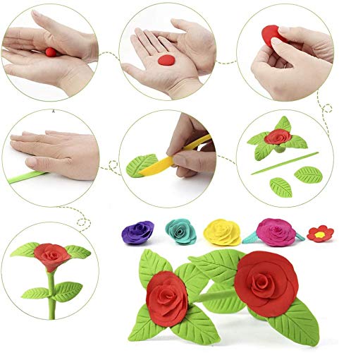 Aorula 48 Colores Air Dry Clay, Arcilla de Modelado Ultraligero, Magic Clay Artist Studio Toy, Arcilla y Masa de Modelado no tóxico, Arte Creativo DIY Crafts, Regalo para niños (48 Colores)