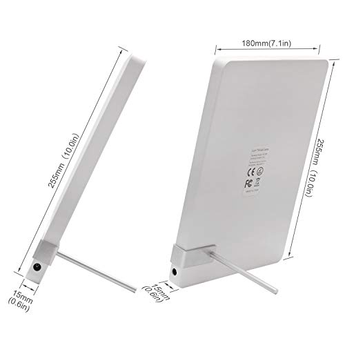 Aourow Lámpara de Luz Diurna LED 10000 Lux,Blanca Fría,Lámparas de Luz Diurna con Brillo Ajustables con Temporizador y Pantalla,Color Doble Azul y Blanco,Aumento de Energía Lámpara de Escritorio