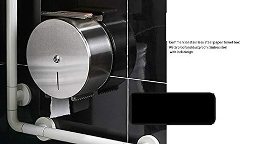 APAN Bandeja para Toallas de Mano de Acero Inoxidable Soporte para Caja de Papel para baño Inodoro Hotel montado en la Pared Caja de pañuelos para el hogar perforación Gratis (Color:como se muest