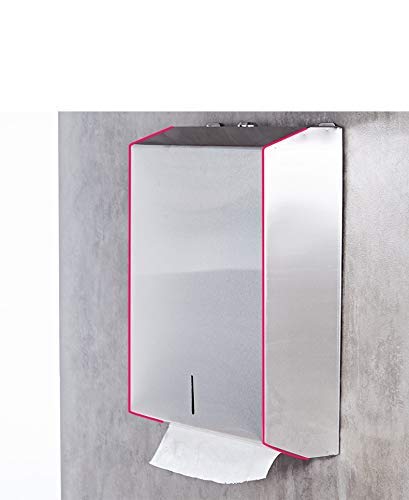 APAN Bandeja para Toallas de Mano de Acero Inoxidable Soporte para Caja de Papel para baño Inodoro Hotel montado en la Pared Caja de pañuelos para el hogar perforación Gratis (Color:como se muest
