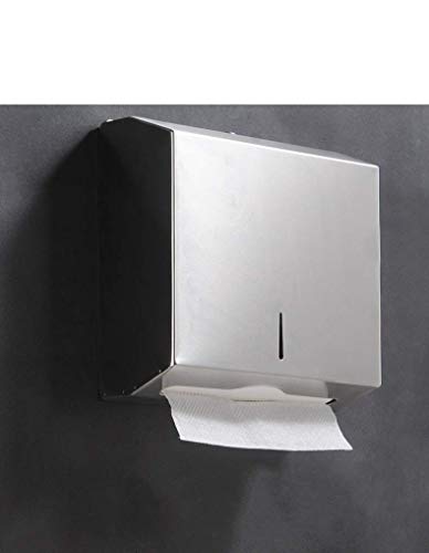APAN Bandeja para Toallas de Mano de Acero Inoxidable Soporte para Caja de Papel para baño Inodoro Hotel montado en la Pared Caja de pañuelos para el hogar perforación Gratis (Color:como se muest