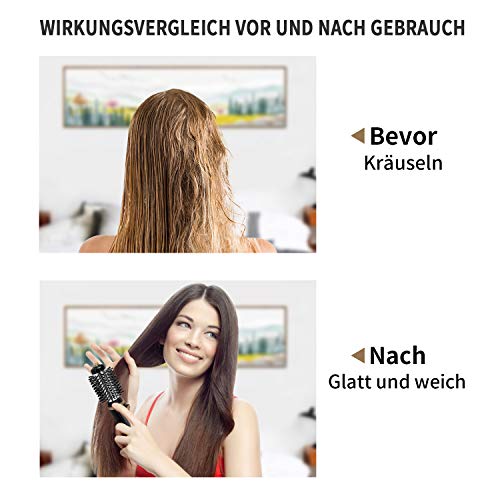 Aparato profesional de peluquería multifuncional 5 en 1 (última versión), cepillo de aire caliente, rizador de pelo, secador de pelo, apto para todos los tipos de cabello