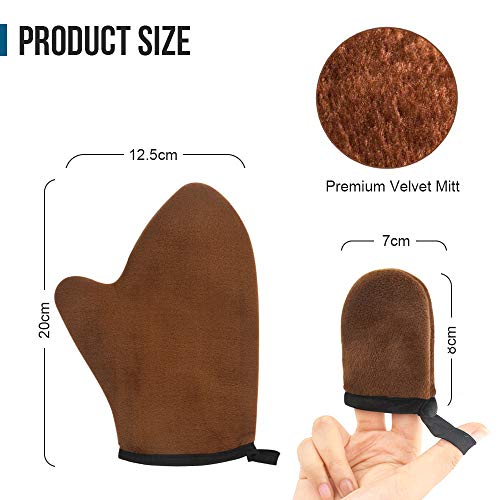 Apark Guante Autobronceador Facial Guante Autobronceador, Manoplas autobronceadoras reutilizables para aplicación de bronceado falso - Manopla de aplicación de autosuficiencia de larga duración