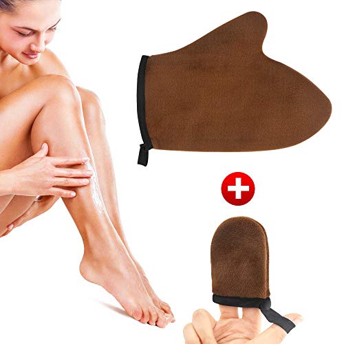 Apark Guante Autobronceador Facial Guante Autobronceador, Manoplas autobronceadoras reutilizables para aplicación de bronceado falso - Manopla de aplicación de autosuficiencia de larga duración