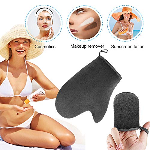 Apark Guante Autobronceador Facial Guante Autobronceador, Manoplas autobronceadoras reutilizables para aplicación de bronceado falso - Manopla de aplicación de autosuficiencia de larga duración