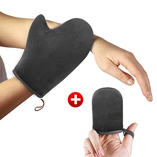 Apark Guante Autobronceador Facial Guante Autobronceador, Manoplas autobronceadoras reutilizables para aplicación de bronceado falso - Manopla de aplicación de autosuficiencia de larga duración