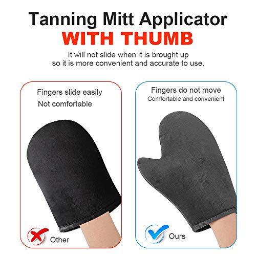 Apark Guante Autobronceador Facial Guante Autobronceador, Manoplas autobronceadoras reutilizables para aplicación de bronceado falso - Manopla de aplicación de autosuficiencia de larga duración