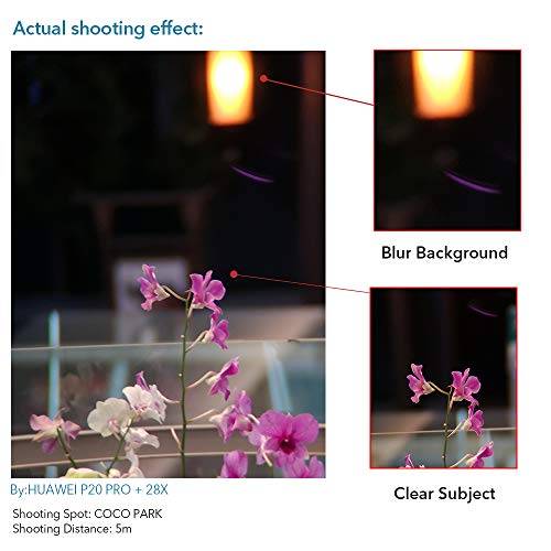 Apexel HD Cell Phone Lens-28X  - Teleobjetivo con obturador para iPhone Samsung, Huawei, Xiaomi, teléfono inteligente Android, telescopio monocular