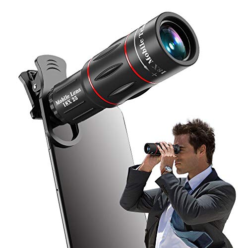 Apexel Universal 18X Clip-On Teleobjetivo Telescopio Cámara Lente de Zoom de teléfono móvil para iPhone X / 8 7 Plus / 6S Samsung Galaxy S8 S7 Huawei y la mayoría de Android Smartphone