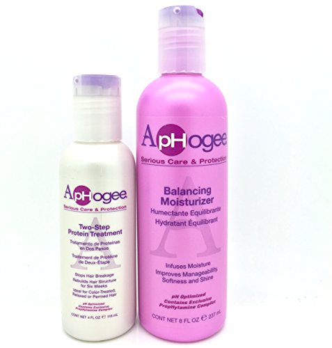 Aphogee equilibrio humectante 237 ml y dos paso proteína Kit de tratamiento 118 ml