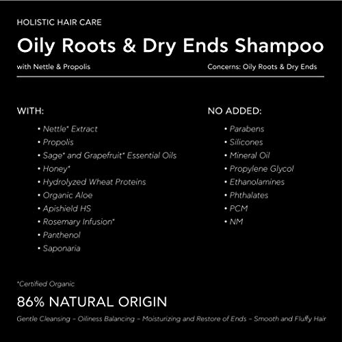 Apivita - Champú equilibrante raíz grasa puntas secas