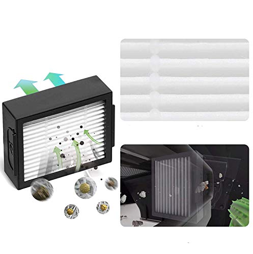 AplusTech Kit Recambios Repuestos y Accesorios Filtro, Cepillo Lateral y Rodillos Compatible con Aspiradora iRobot Roomba i7 i7+ y E5 E6 E7 -Pack de 11PCS