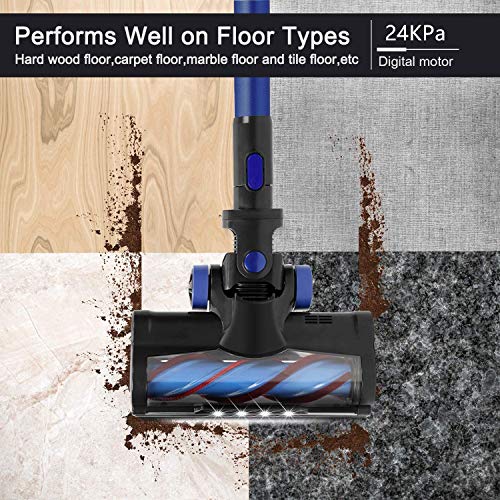 APOSEN Aspiradora Escoba Sin Cable, 24000Pa 4 in 1 Silenciosa Ligera y Cómoda con Motor Brushless, Varios Accesorios y Batería Extraíble, para Alfombras, Coche, Sofas, Mascotas, Hogar, H250