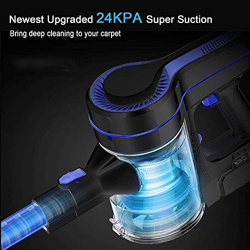 APOSEN Aspiradora Escoba Sin Cable, 24000Pa 4 in 1 Silenciosa Ligera y Cómoda con Motor Brushless, Varios Accesorios y Batería Extraíble, para Alfombras, Coche, Sofas, Mascotas, Hogar, H250
