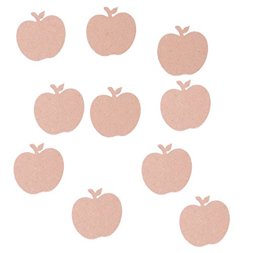 Apple formas, manzanas con hojas, mejor profesor manzanas – 3 tamaños disponibles 30 mm, 50 mm o 80 mm – 10 unidades 80 mm