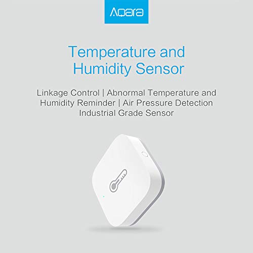 Aqara Termómetro Higrometro Sensor, Inteligente Mini Inalámbrico Aqara Sensor Temperatura de Humedad, Smart HomeTermohigrómetro Los Registros Históricos en Tiempo Real Funcionan con HomeKit MiHome