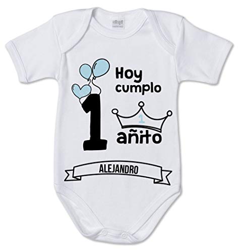 AR Regalos Body bebé Primer cumpleaños (Niño) (12 a 18 Meses)