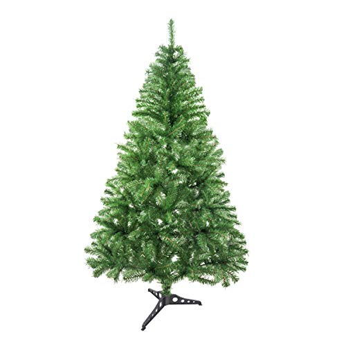 Árbol de Navidad Artificial Arboles C/Soporte Plástico 120-240cm (Verde Brillo, 150cm 293Tips)