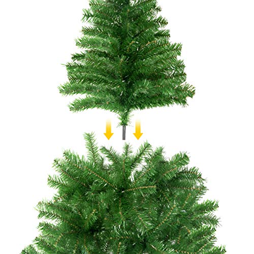 Árbol de Navidad Artificial Arboles C/Soporte Plástico 120-240cm (Verde Brillo, 150cm 293Tips)