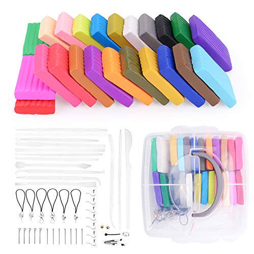 Arcilla Polimérica 24 colores, Segura y No Tóxica Horno Bake Modelado Craft Set regalo ideal para niños