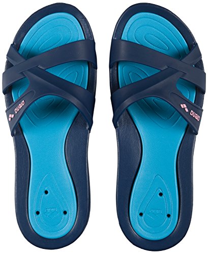 Arena Athena Woman Hook, Zapatos de Playa y Piscina para Mujer, Azul (Denim/Light 071), 37 EU