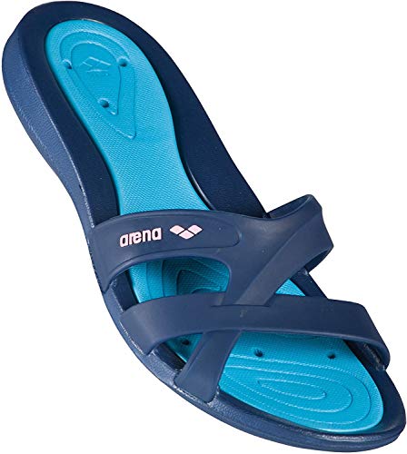 Arena Athena Woman Hook, Zapatos de Playa y Piscina para Mujer, Azul (Denim/Light 071), 37 EU