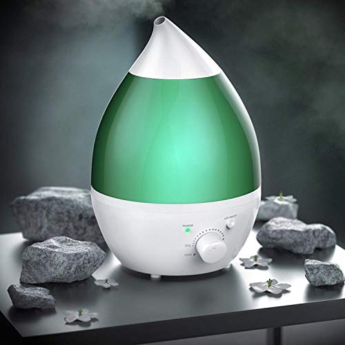 arendo - Pulgadas Breeze Humidificador ultrasónico LED 2,8 l con Filtro de Agua - Humidificador difusor humidificador de Locales - 7 Veces el Cambio de Color de los LED - para una Mejor Salud