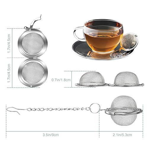 ARKTEK Filtros para té, Acero Inoxidable, Pack de 2, 4.5 cm