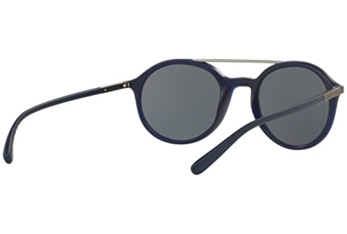 Armani 0AR8077 508887 50 Gafas de sol, Azul (Matte Transparent Blue/Grey), Hombre