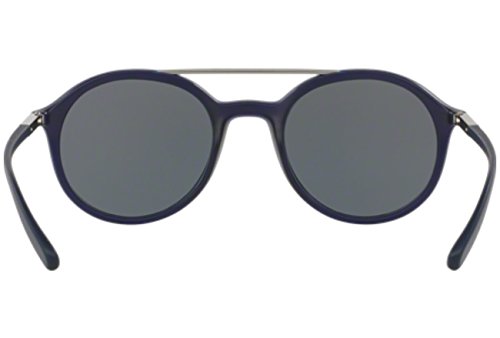 Armani 0AR8077 508887 50 Gafas de sol, Azul (Matte Transparent Blue/Grey), Hombre