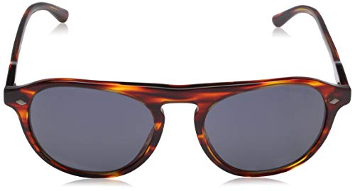 Armani 0AR8096 5580R5 53 Gafas de sol, Rojo (Striped Red/Grey), Hombre
