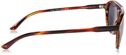 Armani 0AR8096 5580R5 53 Gafas de sol, Rojo (Striped Red/Grey), Hombre