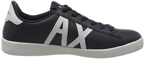 Armani Exchange AX Logo Box Sole Sneakers, Zapatillas para Hombre, Azul (Navy+Opt White A138), 42 EU