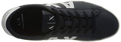 Armani Exchange AX Logo Box Sole Sneakers, Zapatillas para Hombre, Azul (Navy+Opt White A138), 42 EU