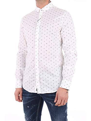 Armani Exchange Camisa Manga Larga Hombre Crema 3HZC25ZNEAZ-7129