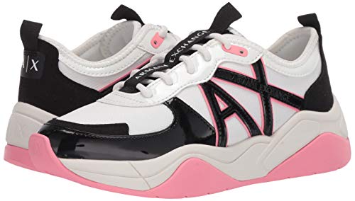 Armani Exchange Chunky Sneakers, Zapatillas para Mujer, Multicolor (Martini+Black B669), 37 EU