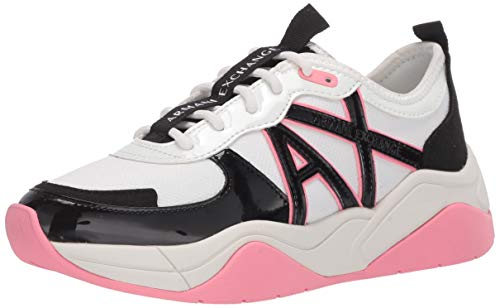 Armani Exchange Chunky Sneakers, Zapatillas para Mujer, Multicolor (Martini+Black B669), 37 EU