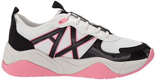 Armani Exchange Chunky Sneakers, Zapatillas para Mujer, Multicolor (Martini+Black B669), 37 EU