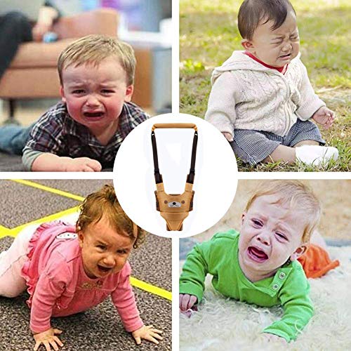 Arnés de Seguridad para Caminar Ajustable Arnés de Bebe a Pie de Caminado Aprendizaje Chaleco Arneses para Niños Andador Arnés Tirantes Con Correa y Hebilla de Bebé Protección 6-27mese (amarillo)