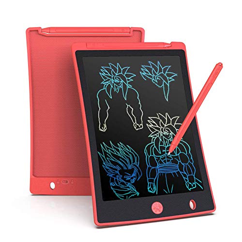 Arolun Tableta de Escritura LCD 8.5 Inch Colorida, LCD Tablero de Dibujo Gráfica Pizarra Magica de Mensaje Memo Pad Electrónico con Lápiz Regalos para Niños,Clase,Oficina,Casa,Cocina (Rojo)