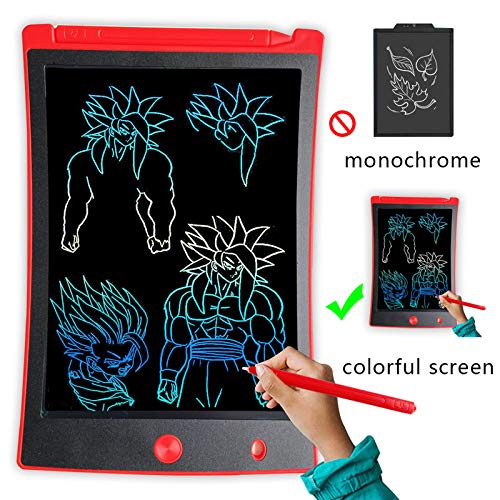Arolun Tableta de Escritura LCD 8.5 Inch Colorida, LCD Tablero de Dibujo Gráfica Pizarra Magica de Mensaje Memo Pad Electrónico con Lápiz Regalos para Niños,Clase,Oficina,Casa,Cocina (Rojo)